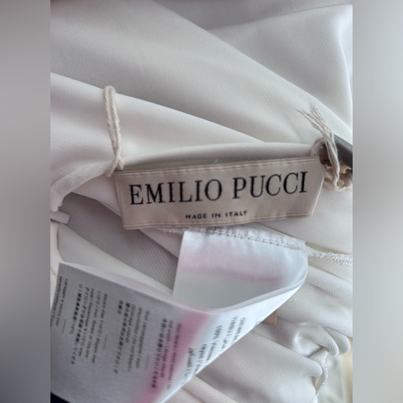NWT Emilio Pucci White Knot Detail Sexy Wedding Dress Runway Gown US 10 IT 44 - Picture 15 of 16